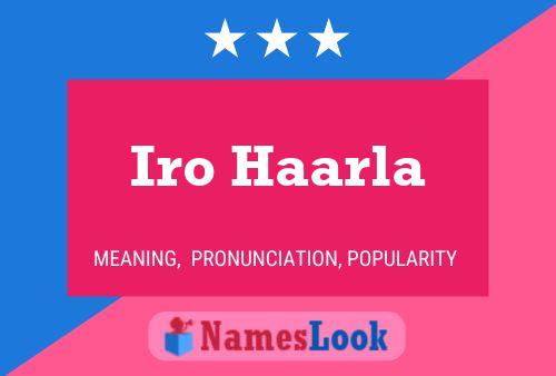 Póster del nombre Iro Haarla