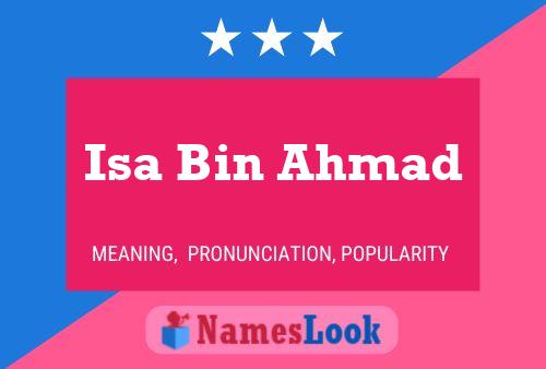 Póster del nombre Isa Bin Ahmad