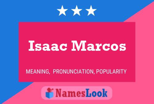 Póster del nombre Isaac Marcos