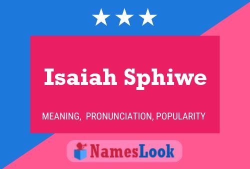 Póster del nombre Isaiah Sphiwe