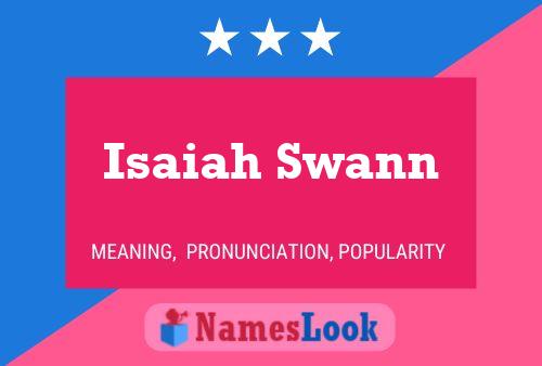 Póster del nombre Isaiah Swann