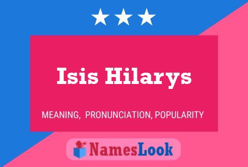 Póster del nombre Isis Hilarys