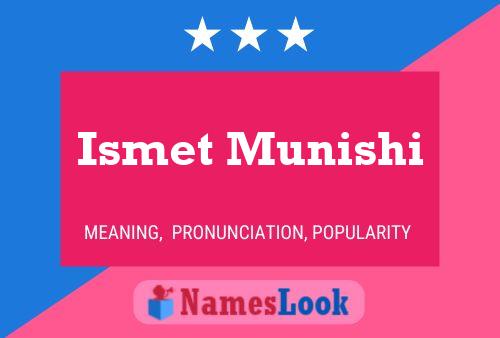 Póster del nombre Ismet Munishi