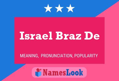 Póster del nombre Israel Braz De