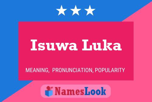 Póster del nombre Isuwa Luka