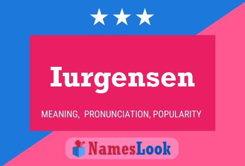 Póster del nombre Iurgensen