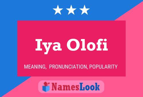 Póster del nombre Iya Olofi