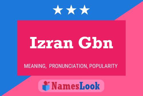 Póster del nombre Izran Gbn