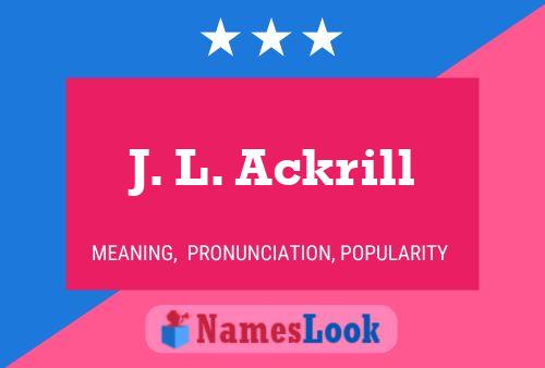 Póster del nombre J. L. Ackrill