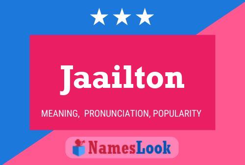 Póster del nombre Jaailton