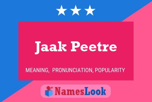 Póster del nombre Jaak Peetre