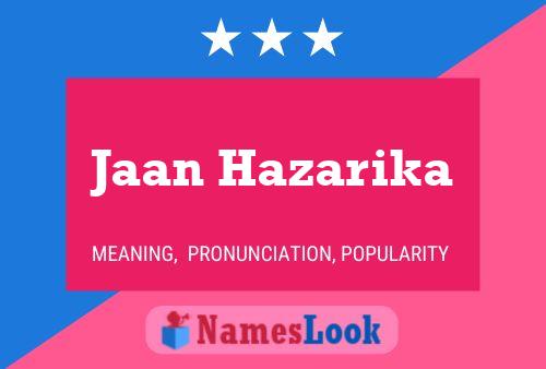 Póster del nombre Jaan Hazarika