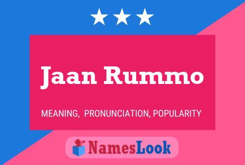 Póster del nombre Jaan Rummo