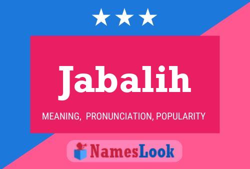 Póster del nombre Jabalih