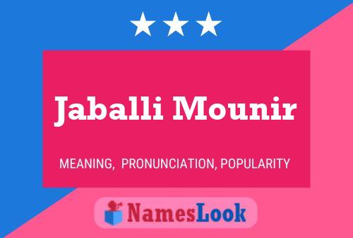 Póster del nombre Jaballi Mounir