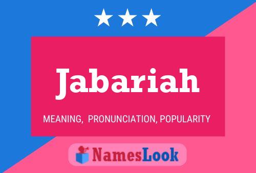 Póster del nombre Jabariah