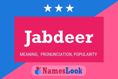 Póster del nombre Jabdeer