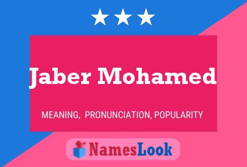 Póster del nombre Jaber Mohamed