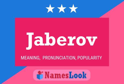 Póster del nombre Jaberov