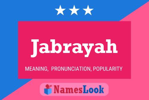 Póster del nombre Jabrayah