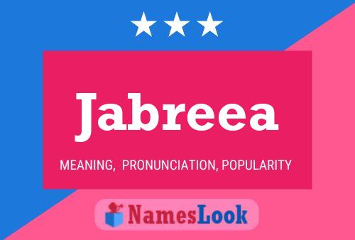 Póster del nombre Jabreea