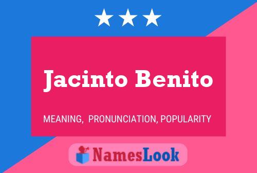 Póster del nombre Jacinto Benito