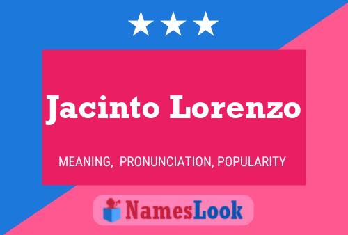 Póster del nombre Jacinto Lorenzo