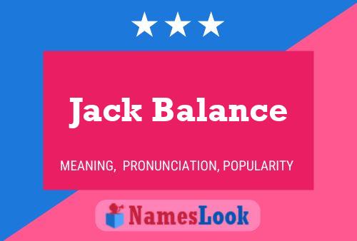 Póster del nombre Jack Balance