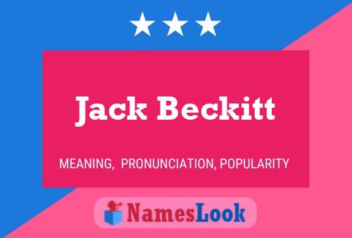 Póster del nombre Jack Beckitt