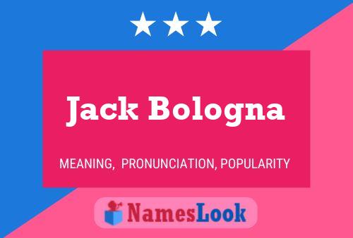 Póster del nombre Jack Bologna