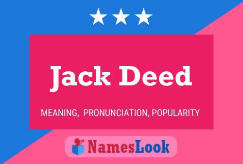 Póster del nombre Jack Deed