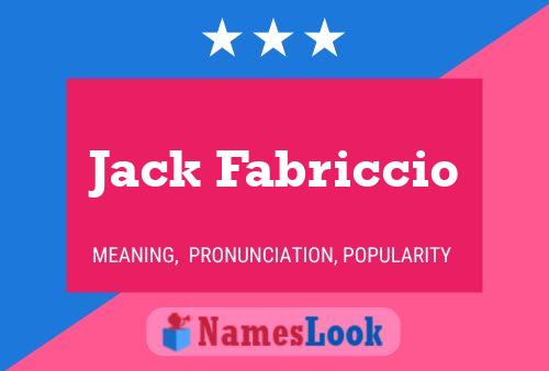 Póster del nombre Jack Fabriccio