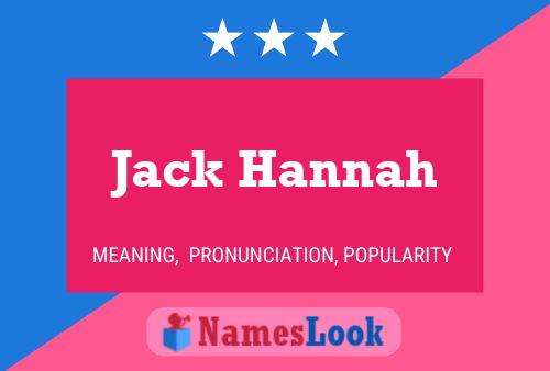 Póster del nombre Jack Hannah