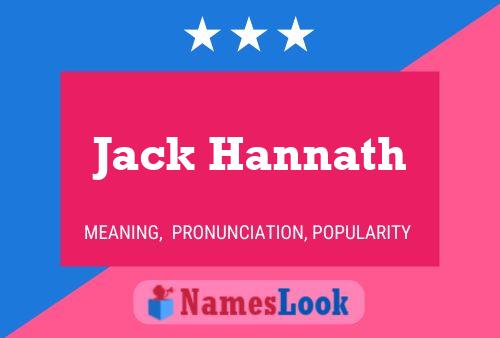 Póster del nombre Jack Hannath