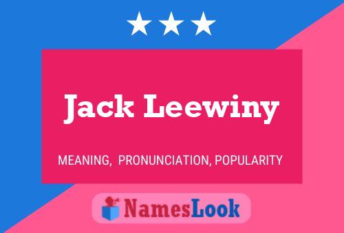 Póster del nombre Jack Leewiny