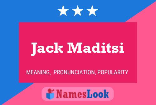 Póster del nombre Jack Maditsi