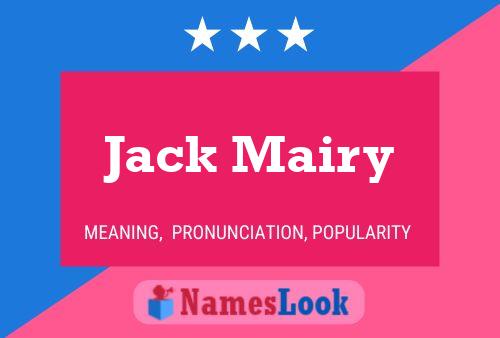 Póster del nombre Jack Mairy