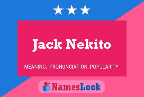 Póster del nombre Jack Nekito