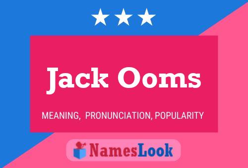 Póster del nombre Jack Ooms