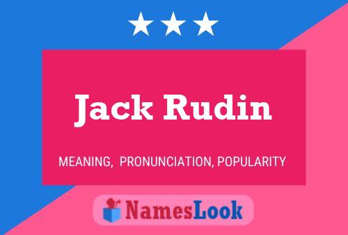 Póster del nombre Jack Rudin