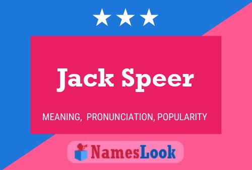 Póster del nombre Jack Speer