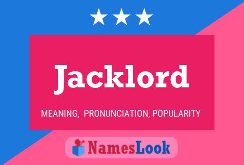 Póster del nombre Jacklord