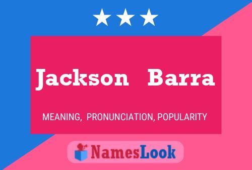 Póster del nombre Jackson   Barra