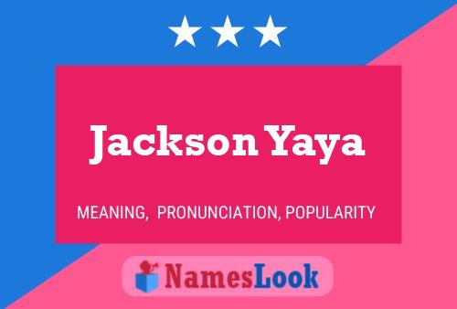 Póster del nombre Jackson Yaya