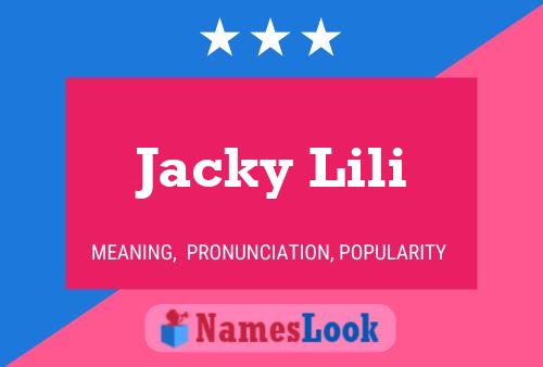 Póster del nombre Jacky Lili