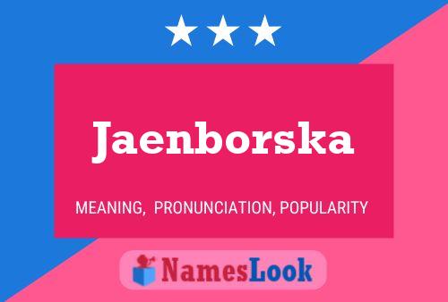 Póster del nombre Jaenborska