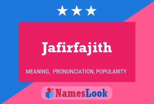 Póster del nombre Jafirfajith