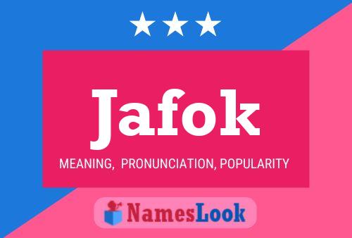 Póster del nombre Jafok