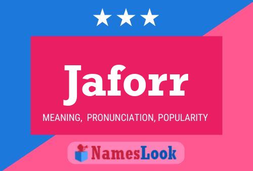 Póster del nombre Jaforr