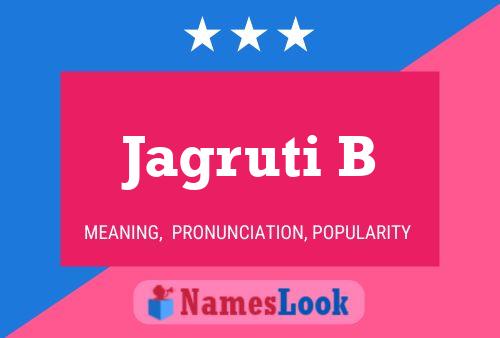 Póster del nombre Jagruti B